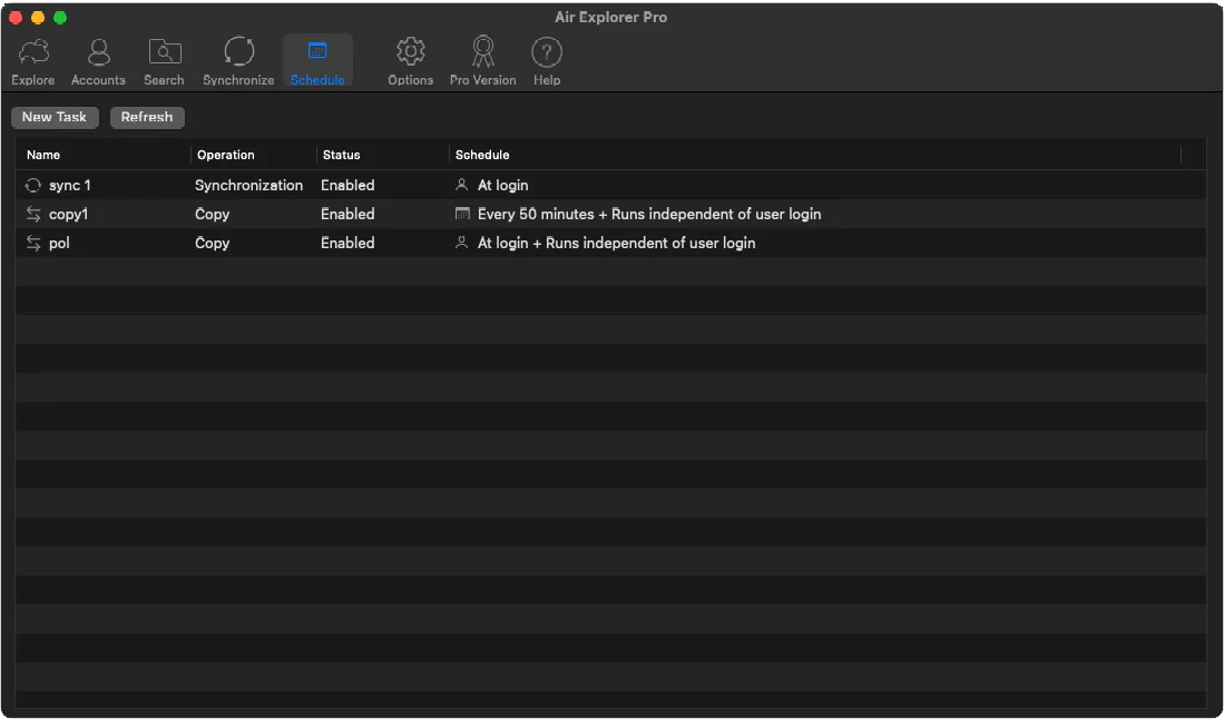 Air Explorer 計劃任務詳情